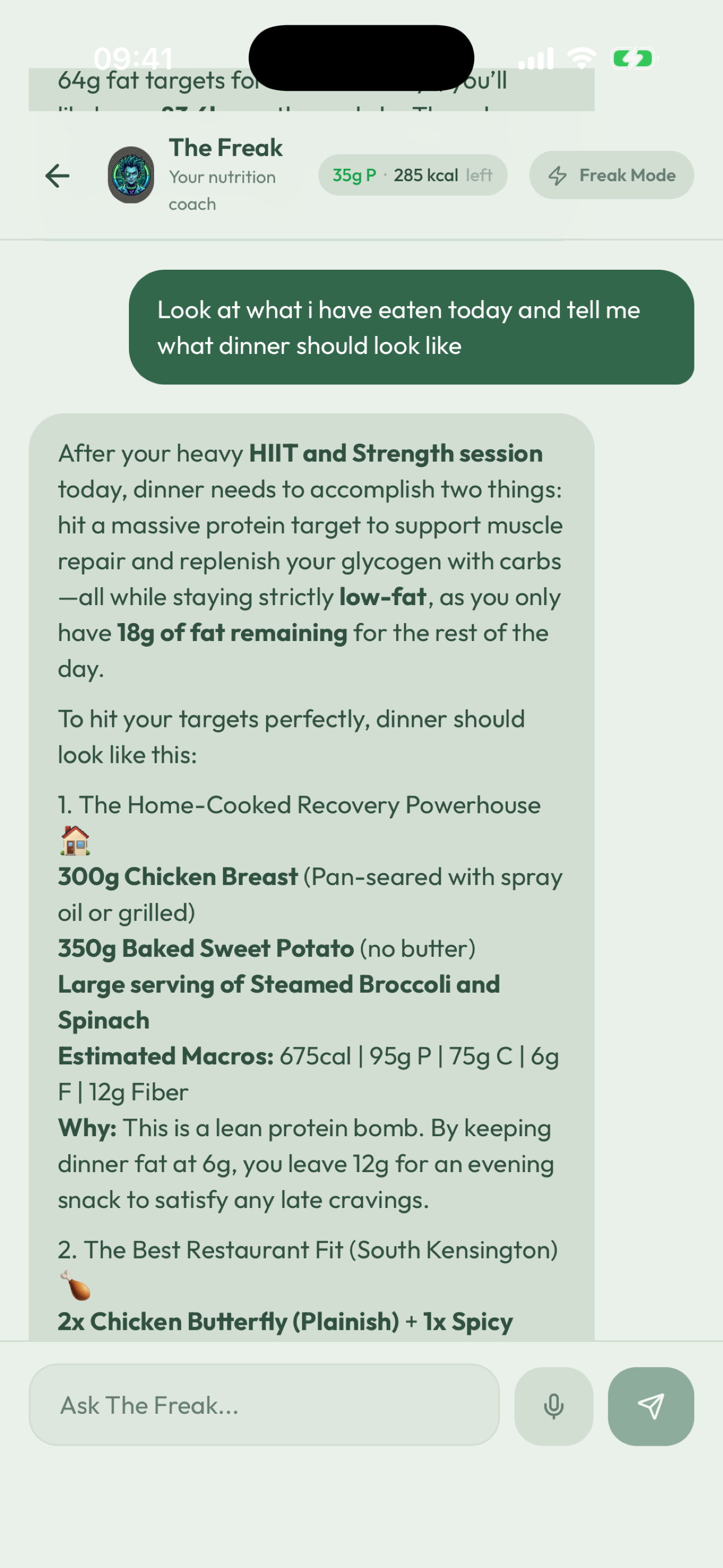 AI nutrition coach